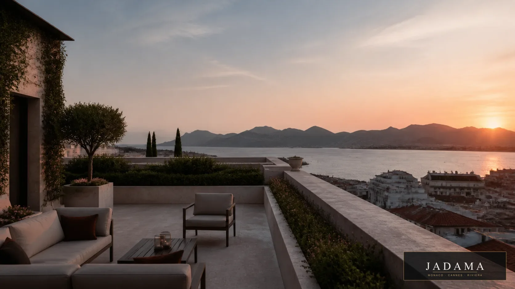 Cannes rooftop evening