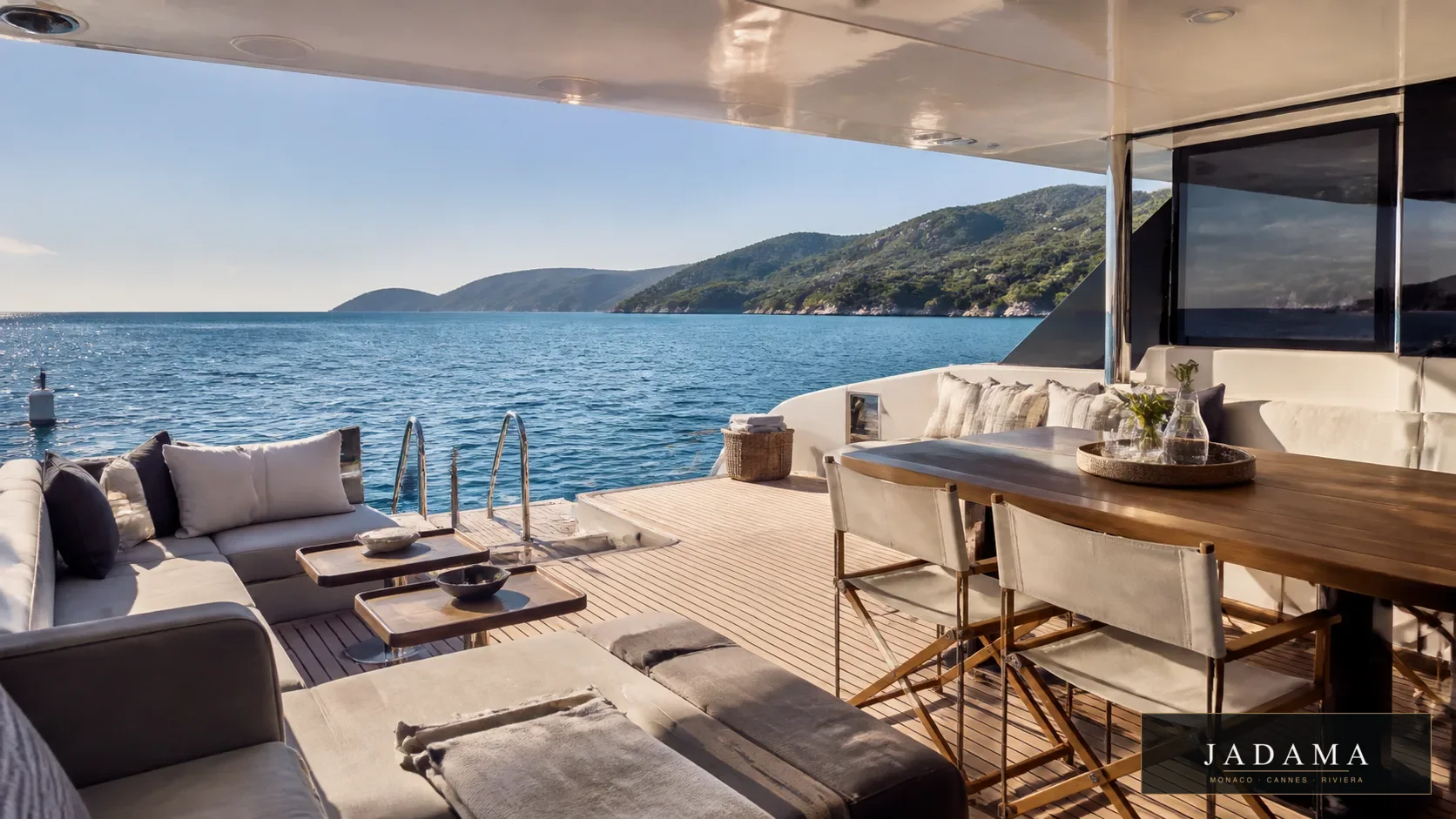 Yacht deck prepared